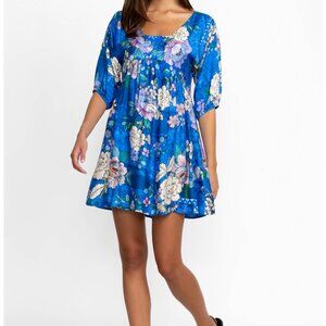 Johnny Was Blue Dove A-Line Coverup dress Size Large NWT $278